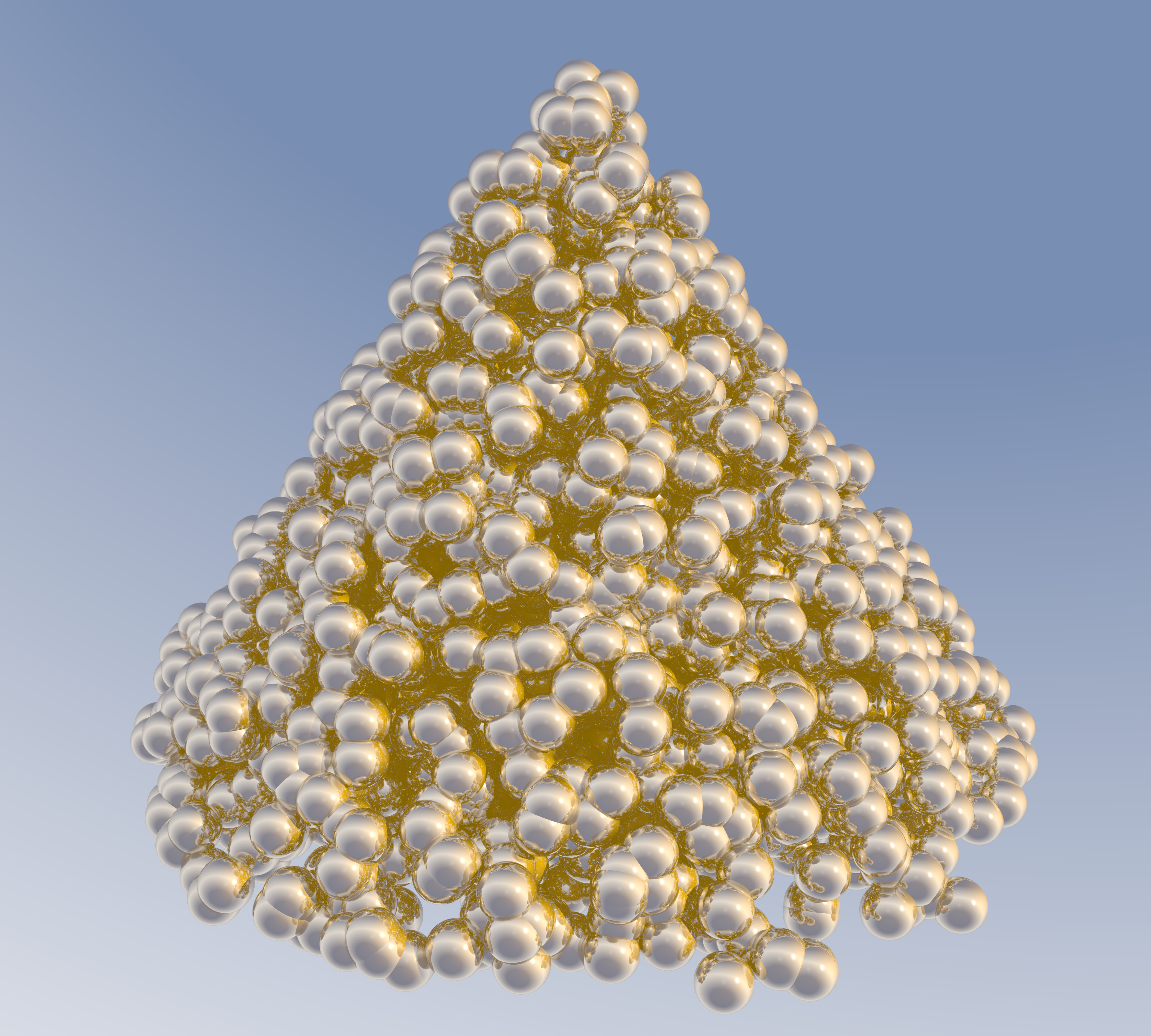 Gold cone render at 5000x4500