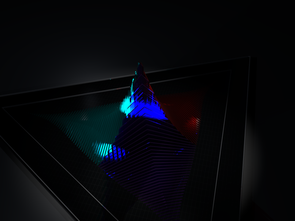 Neon pyramid render